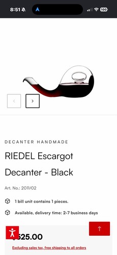 Riedel escargot black - 🍷,
